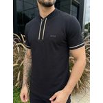 POLO BOSS ZIPER - PRETO