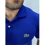 Gola Polo Lacoste Diferenciada Importada - Azul royal detalhe gola