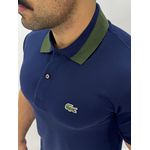 Gola Polo Lacoste Diferenciada Importada - Azul marinho Gola Verde 