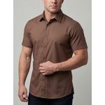 CAMISA SOCIAL BARI MARTINE LORENZO - MARROM