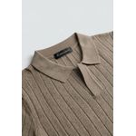 GOLA POLO TRICÔ MARTINE LORENZO - MARROM CLARO