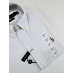 Camisa Social Tinturada Manga Curta Ralph Lauren - Branco
