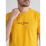 CAMISETA FRED PERRY AMARELO COM LOGO PRETO