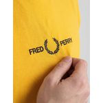 CAMISETA FRED PERRY AMARELO COM LOGO PRETO