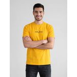 CAMISETA FRED PERRY AMARELO COM LOGO PRETO