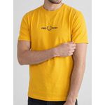 CAMISETA FRED PERRY AMARELO COM LOGO PRETO
