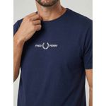 CAMISETA FRED PERRY AZUL MARINHO LOGO BRANCO