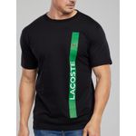 Camiseta Lacoste Preta com Verde Diferenciada