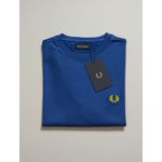 Camiseta Fred Perry - Azul Royal Logo Amarela - Egípcia
