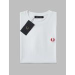 Camiseta Fred Perry - Branco com logo Vermelho - Egípcia