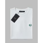 Camiseta Fred Perry - Branco com logo Verde - Egípcia