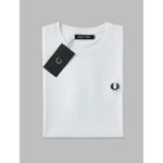 Camiseta Fred Perry - Branco com logo Preta
