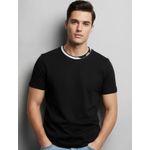 CAMISETA HUGO BOSS GOLA DIFERENCIADA - PRETA