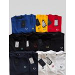 Camiseta Fred Perry - Azul Royal com logo Branca - Egípcia
