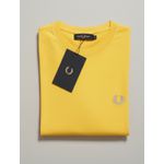 Camiseta Fred Perry - Amarelo com logo Cinza - Egípcia