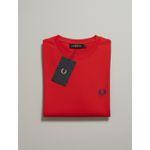 Camiseta Fred Perry - Vermelha com logo Preta