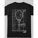 Camiseta Lacoste Estampada nas Costas - Preto