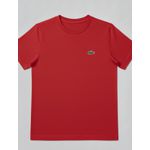 Camiseta Lacoste Estampada nas Costas - VERMELHO