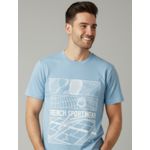 Camiseta Lacoste Estampada - Azul Claro