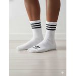 MEIA ADIDAS CANO LONGO - BRANCO COM PRETO