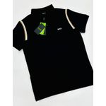 GOLA POLO BOSS DIFERENCIADA NA MANGA - PRETA