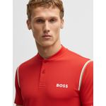 GOLA POLO BOSS DIFERENCIADA NA MANGA - VEREMELHA