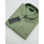 Camisa Social Linho Manga Curta Aramis - Verde Claro