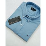 Camisa Social Tinturada Manga Curta Aramis - Azul Claro