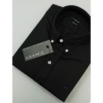 Camisa Social Linho Manga Curta Aramis - Preto