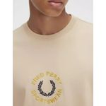 Camiseta Fred Perry - bege - Bordada - Egípcia