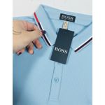 Gola polo poliamida chinês Hugo Boss - Azul Acizentado
