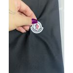 Gola polo poliamida chinês Moncler - Preta