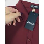 Gola polo poliamida chinês Hugo Boss - Vinho 