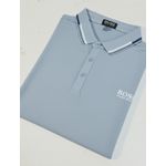 Gola polo poliamida chinês Hugo Boss - Azul Acizentado