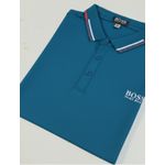 Gola polo poliamida chinês Hugo Boss - Azul Celeste