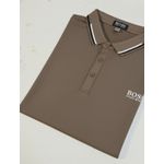 Gola polo poliamida chinês Hugo Boss - Bege Capuccino 