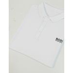Gola polo poliamida chinês Hugo Boss - Branca