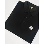 Gola polo poliamida chinês Moncler - Preta