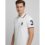 Polo Rauph Lauren Gola - Numeral no Braço - Branca