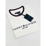 Camiseta Tommy Hilfiger Gola Diferenciada - Branca - Egípcia 