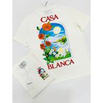Camiseta Casa Blanca Com Flores Branca - Chinesa 