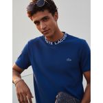 Camiseta Lacoste Gola Diferenciada - Azul - Egípcia