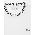 Camiseta Lacoste Gola Diferenciada - Branca - Egípcia