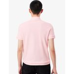 Polo Regular Fit em Piqué Stretch Importada - Rosa Claro