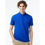 Polo Regular Fit Paris em Piqué Stretch Importada - Azul Royal