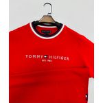 Camiseta Tommy Hilfiger Gola Diferenciada - Vermelha - Egípcia 