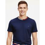 Camiseta Tommy Hilfiger Gola Diferenciada - Marinho