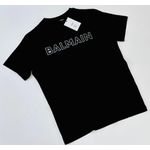 CAMISETA BALMAIN ESCRITA EMBORRACHADA MALHA CHINESA 