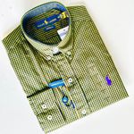 Camisa Social Ralph Lauren - Fio Tinto Micro Xadrez 