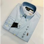 Camisa Social Ralph Lauren Oxford Tinturado - Azul 